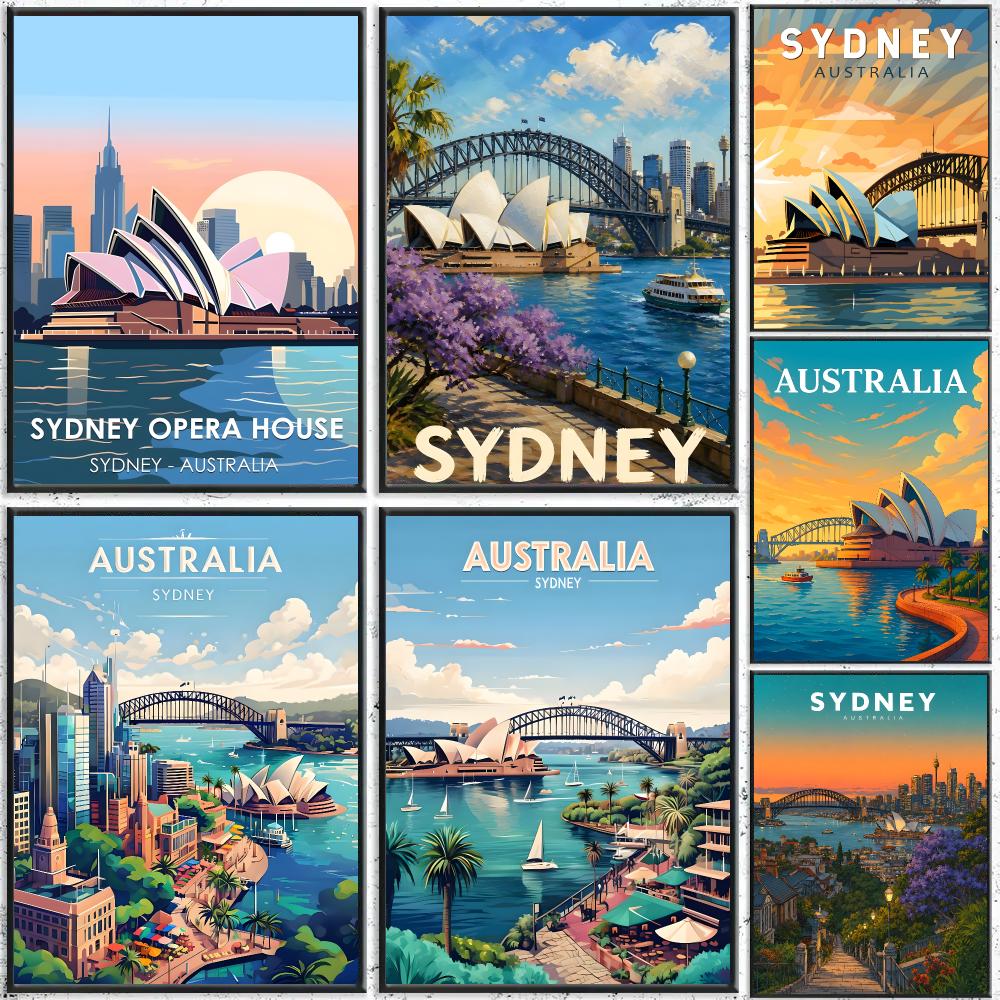 Home Bar Sydney - Póster de Arte de Viajes de