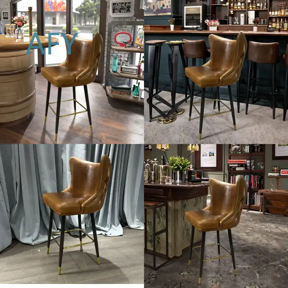 Home Bar Seating - Silla de Bar de Cuero de