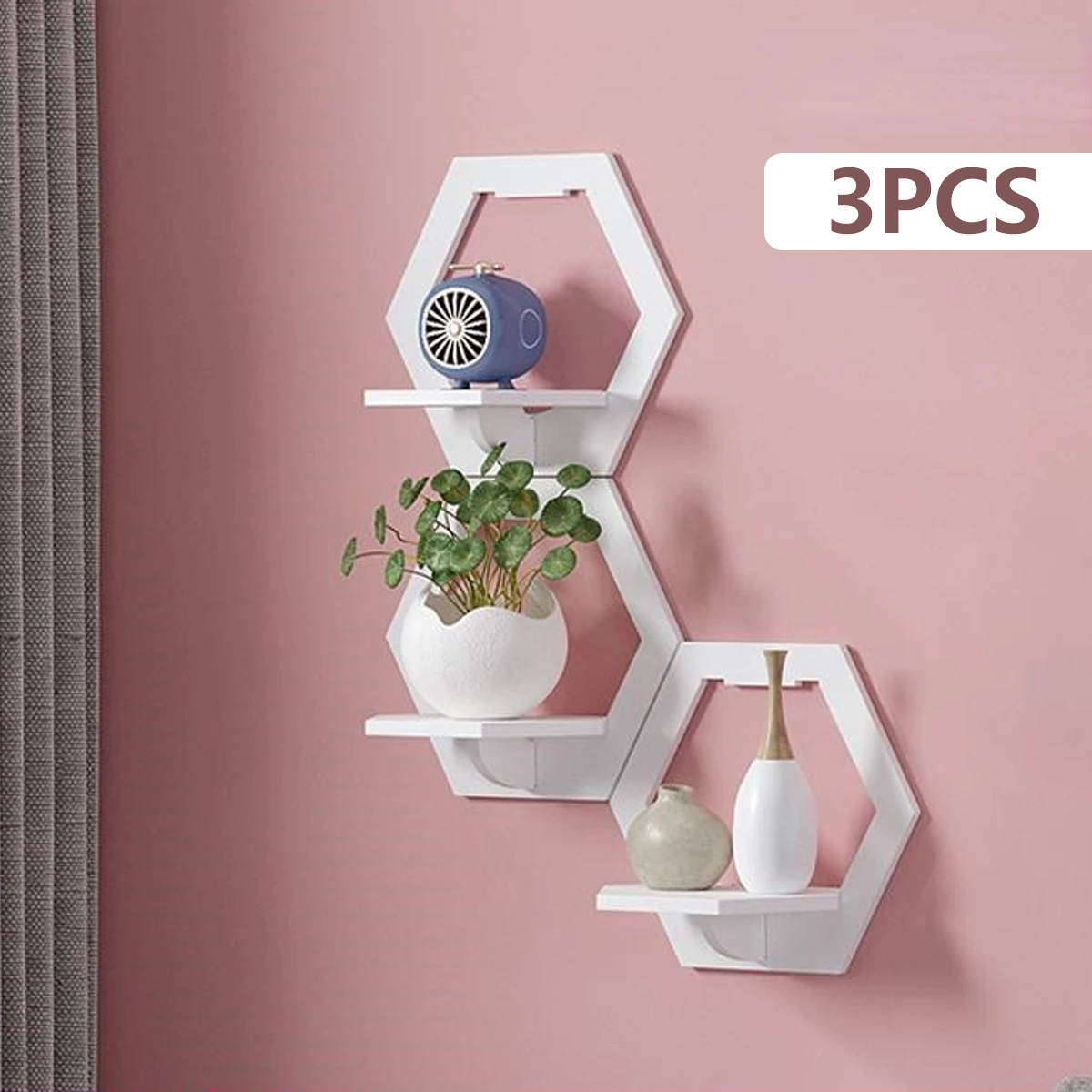 Estante de pared hexagonal sin - Home Bar Shelves reseña y precio