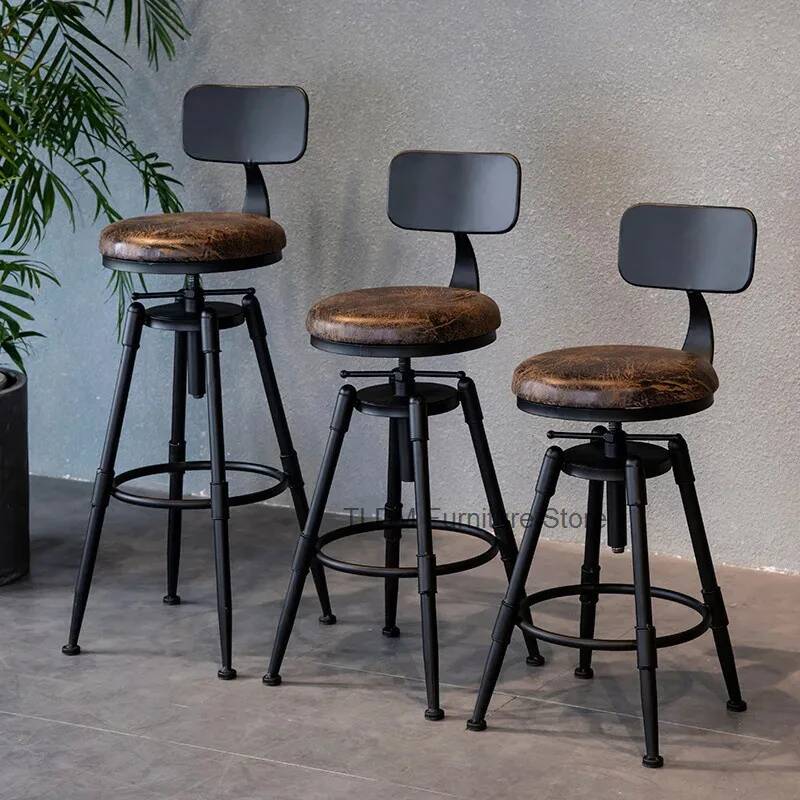 Silla de bar de hierro retro,  - Home Bar Seating reseña y precio
