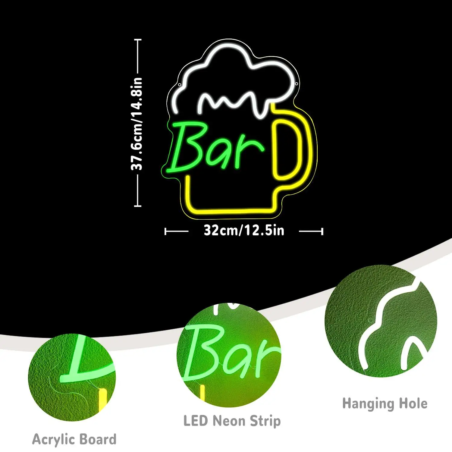 Letrero de Neón con Diseño de  - Home Bar Signs reseña y precio