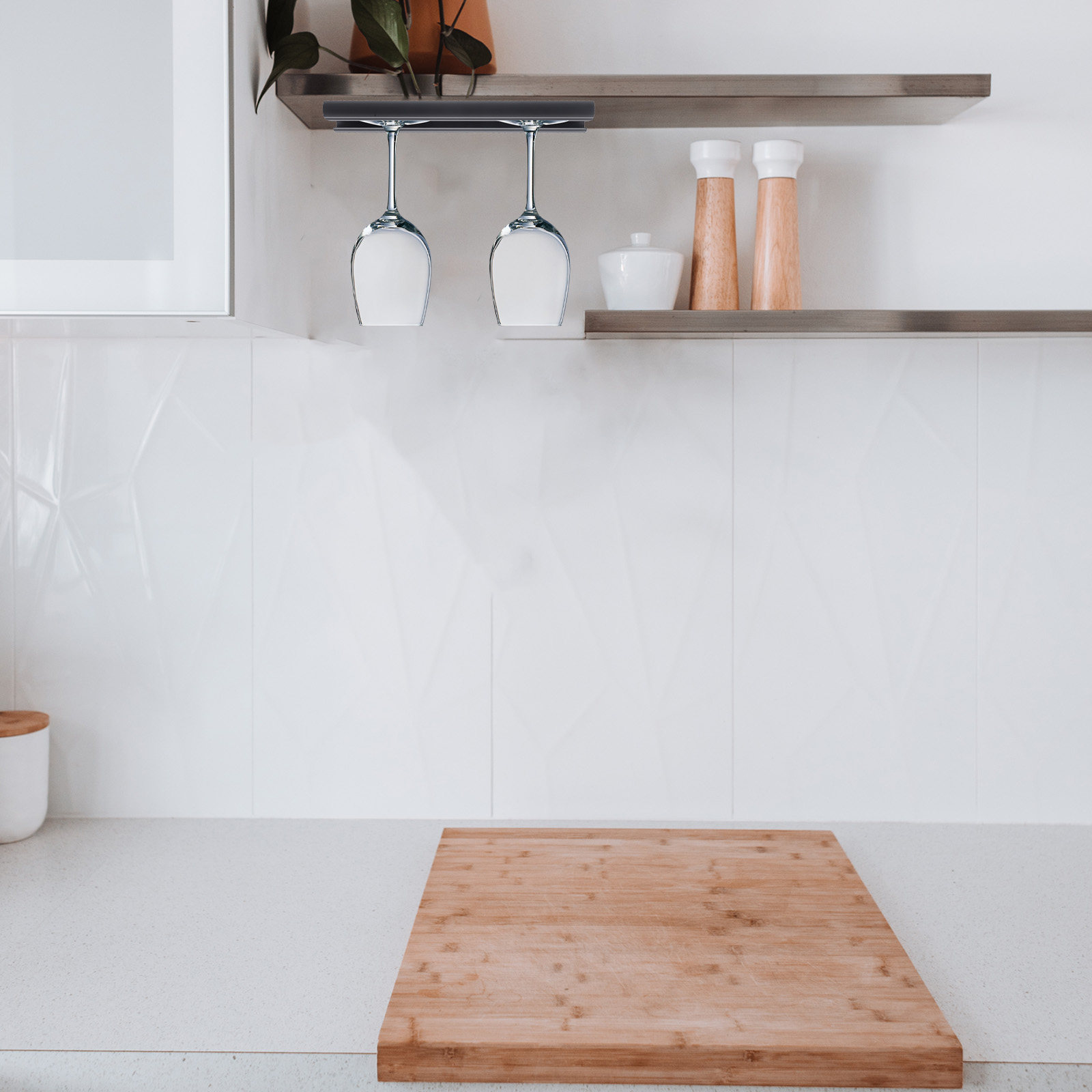 Soporte para Copas de Vino de  - Home Bar Shelves reseña y precio